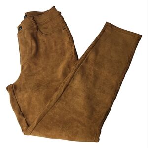 Elite Jeans M City Pants Faux Suede Earthy Gorp Cabin Western Rodeo